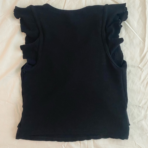 American Rag Black Ruffled Top - Picture 6 of 6